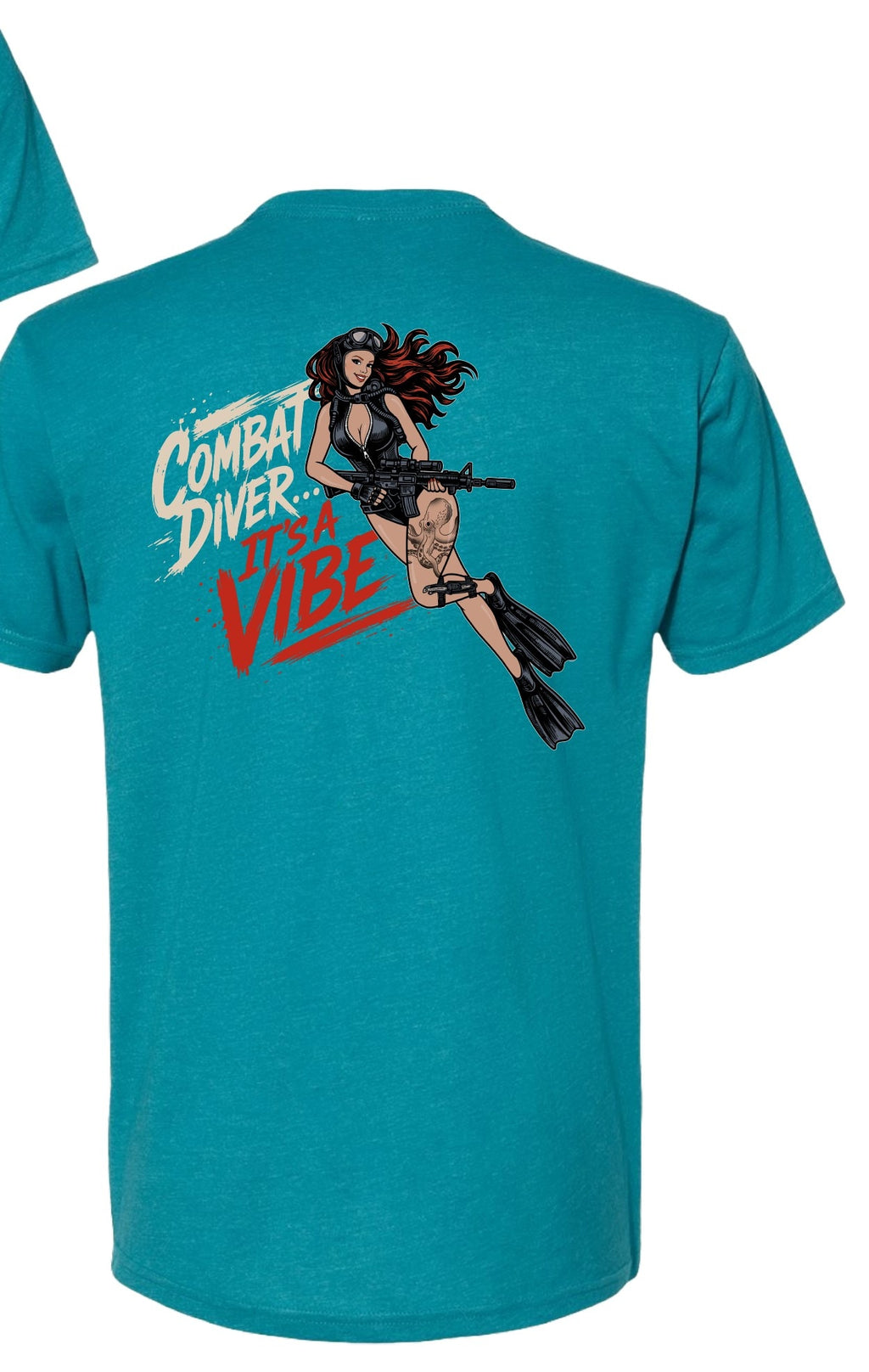 Combat Diver Tee — Aqua