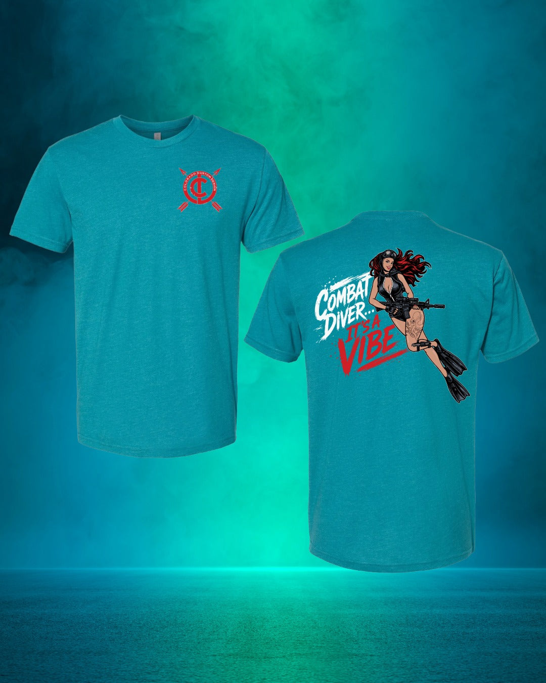 Combat Diver Tee Aqua - It's a Vibe