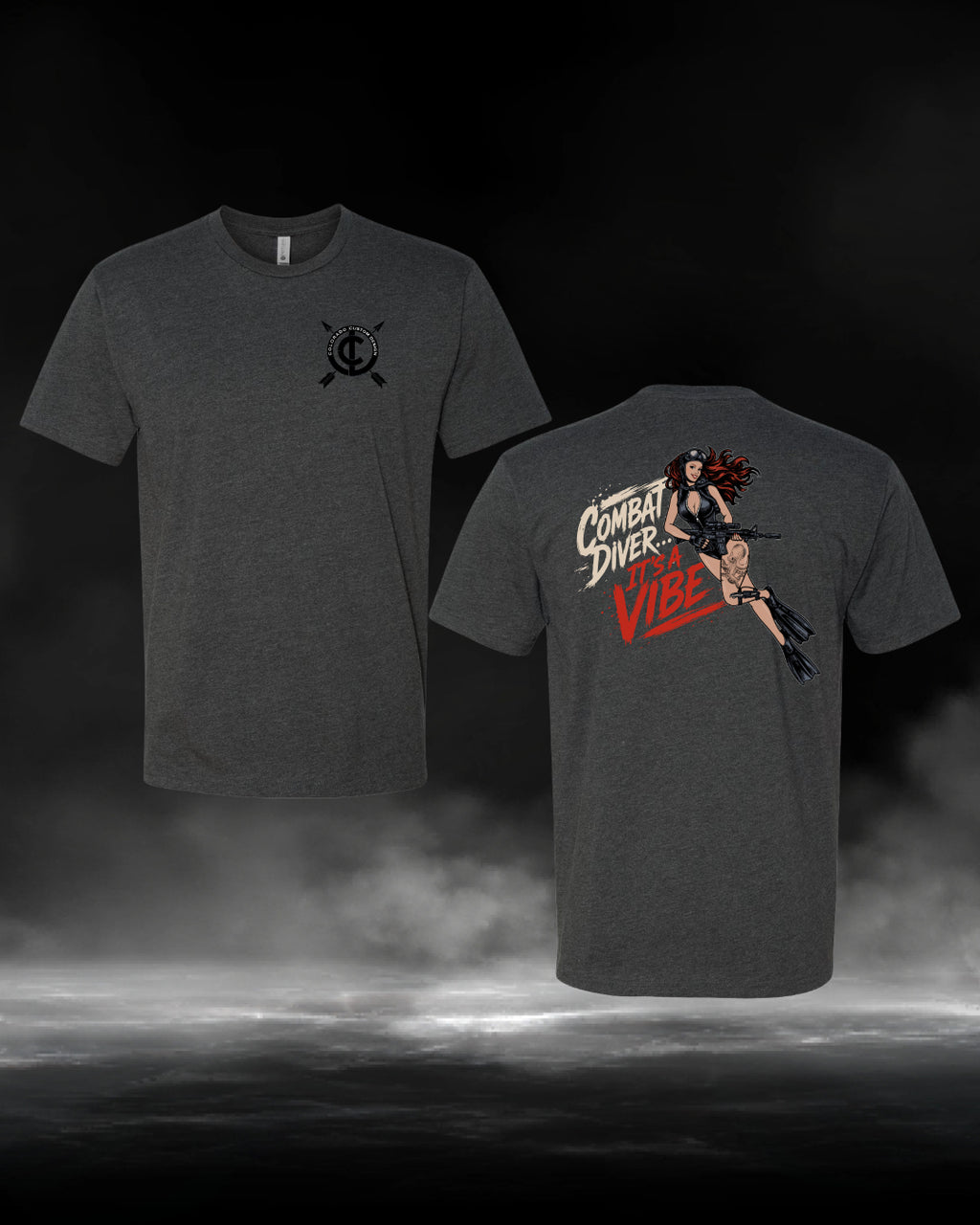 Combat Diver Tee Charcoal