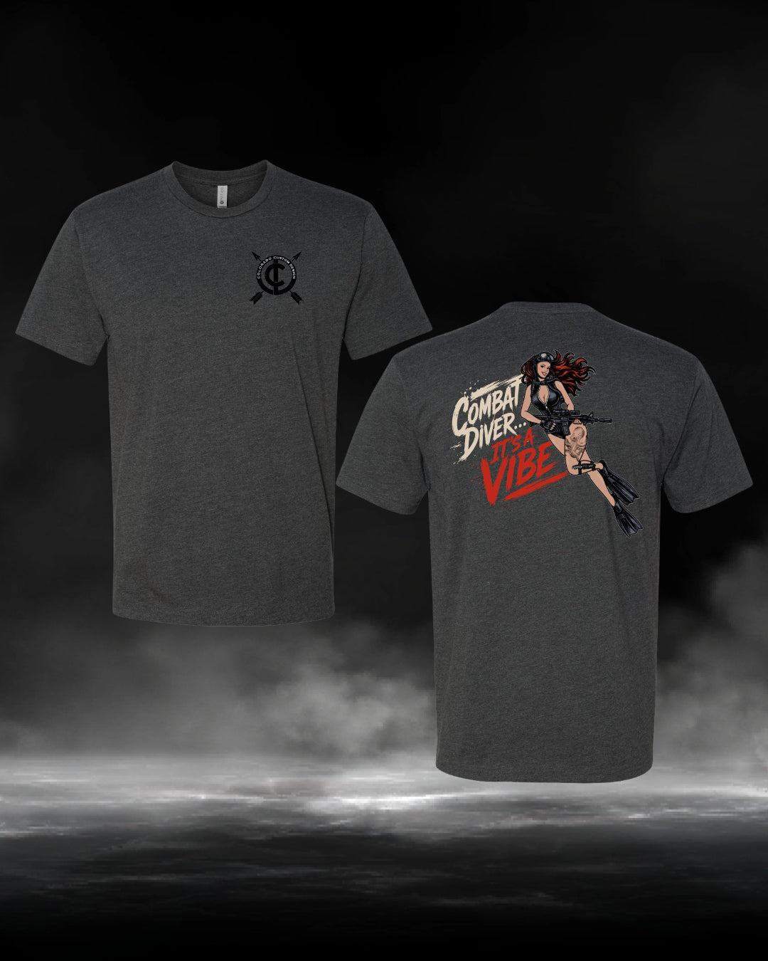 Combat Diver Tee Charcoal