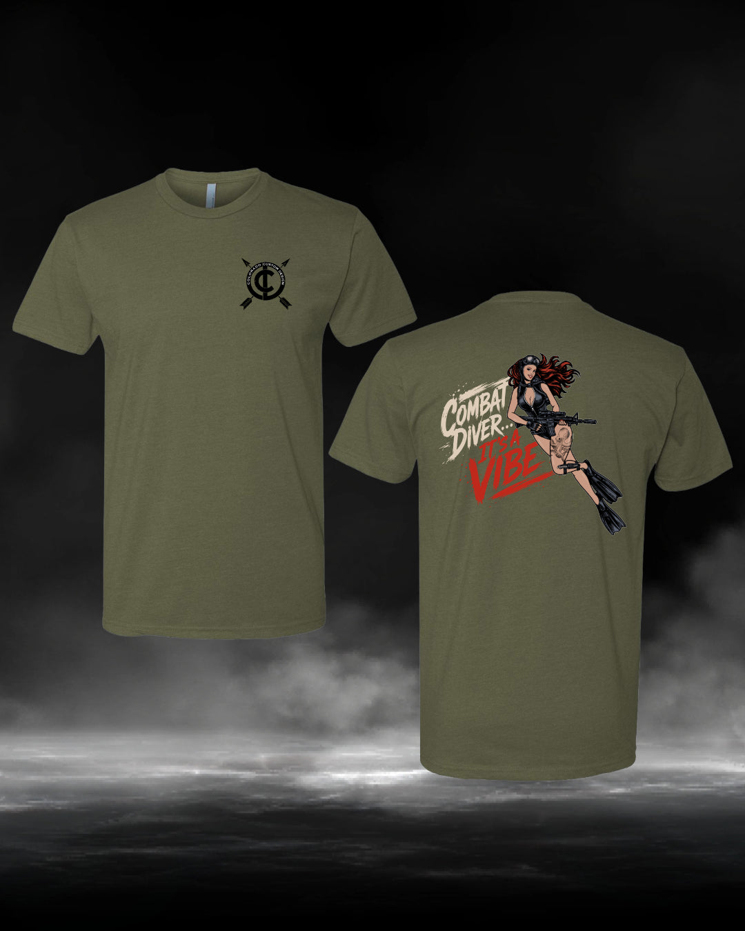 Combat Diver Tee OD Green