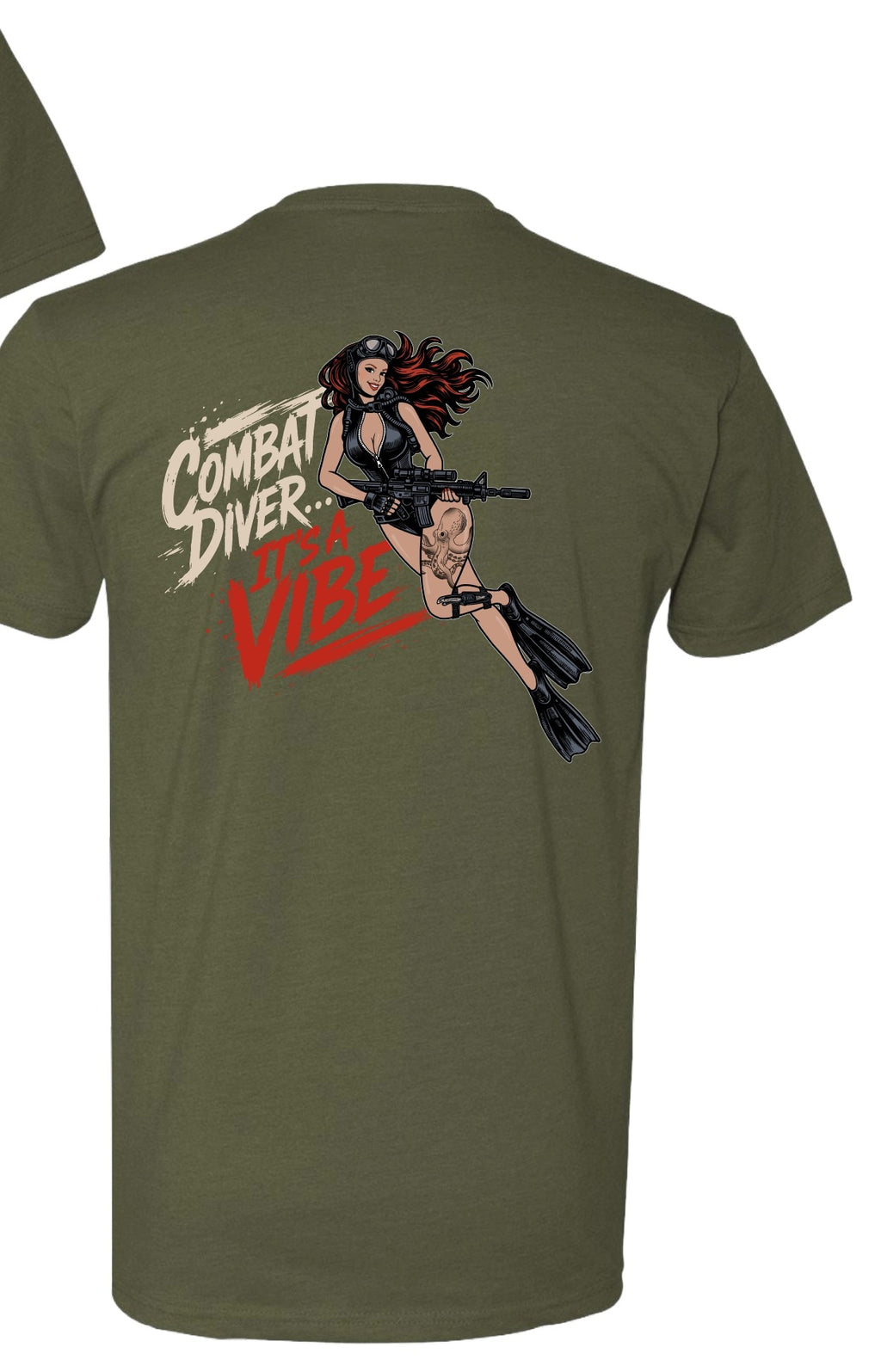 Combat Diver Tee — OD Green